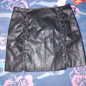 Faux Leather Mini Skirt